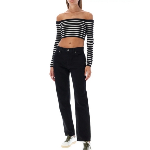 🌸 Saint Laurent Paris Striped Crop Top Size S - Picture 9 of 9
